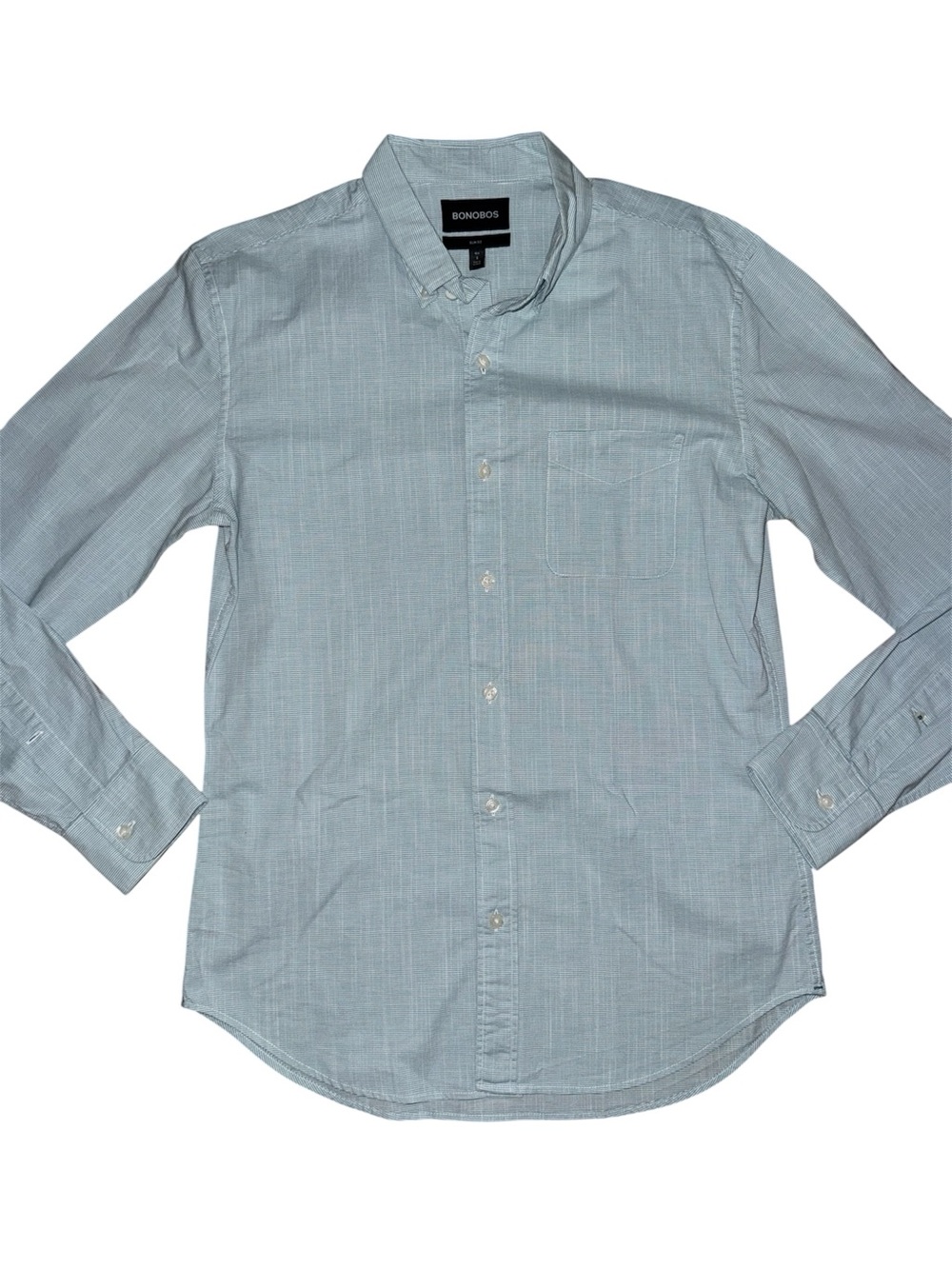 Bonobos Mint Green Men's Button-Down Dress Shirt - Slim Fit - Regular Small